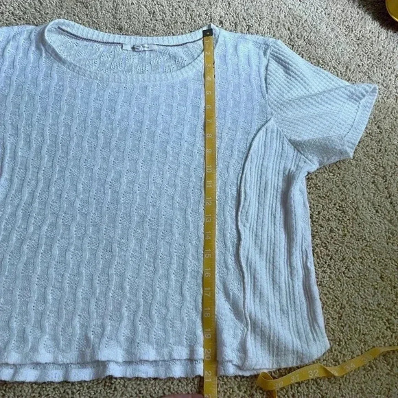 Anthropologie White Textured Sweater - Picture 7 of 8